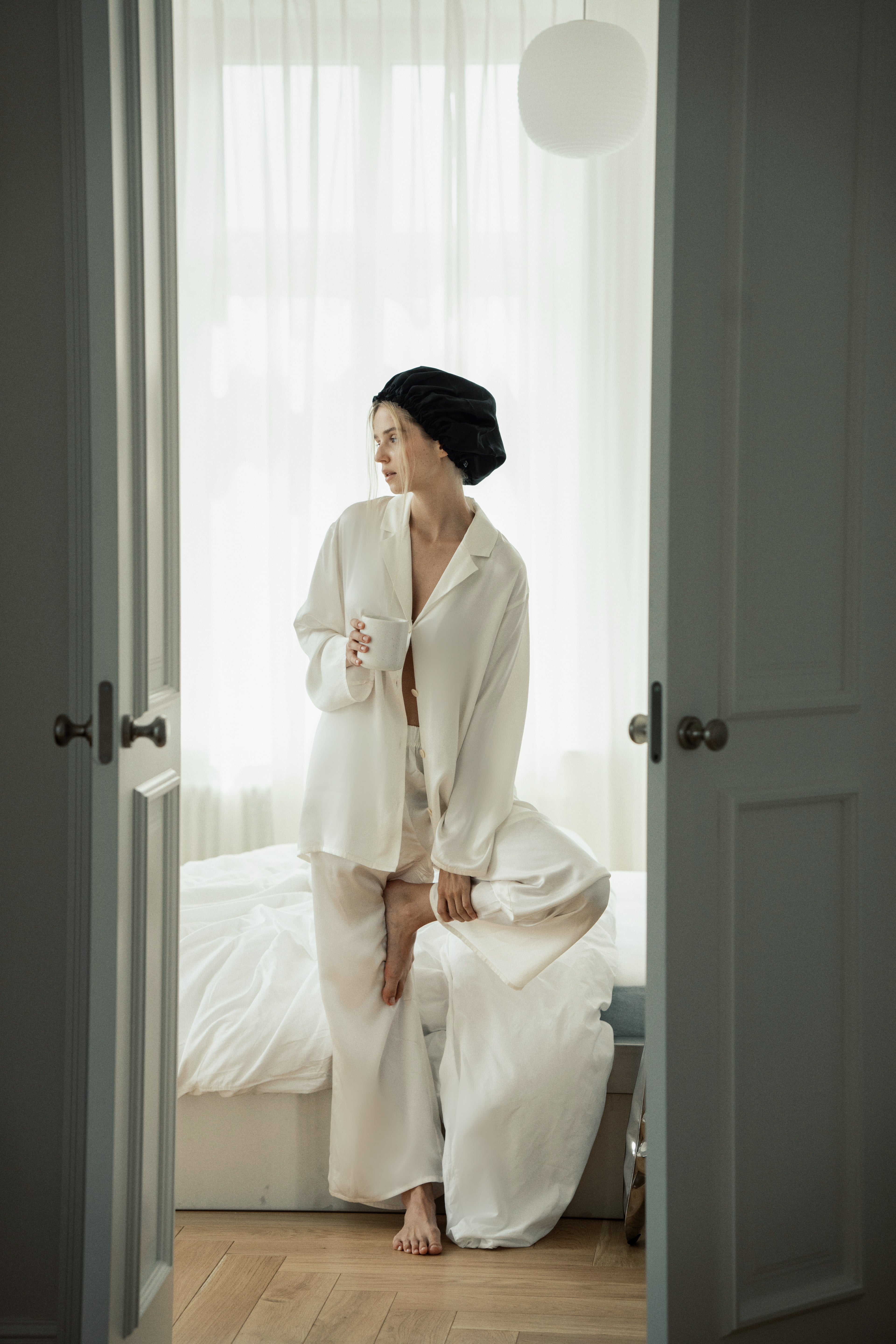 SILK SLEEPING BONNET